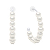 Earrings Freshwater Pearl White Sterling Silver 4-5mm Stud