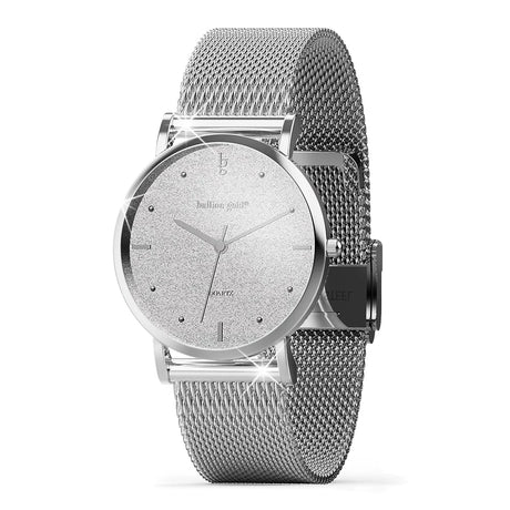 Boxed Bullion Gold Seamless Dial and Bangle Set  in White Gold