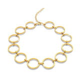 Bullion Gold Open Circle Choker Necklace