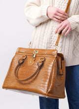Bosccolo Tote - Croco Camel