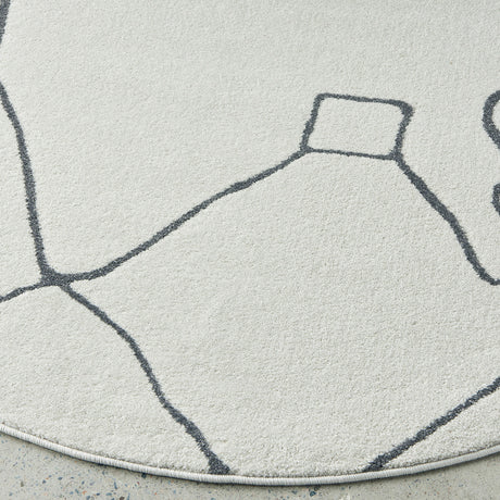 Paradise Amy Grey Round Rug
