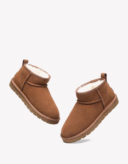 Julia Cow Suede Boots in Chestnut
