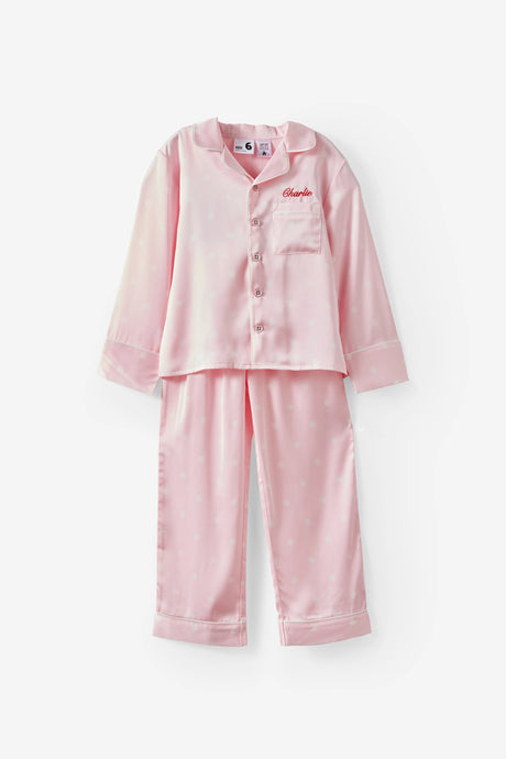 Cotton On Kids Lullaluxe Long Sleeve Pj Set - Tea Party Pink/Aria Spot