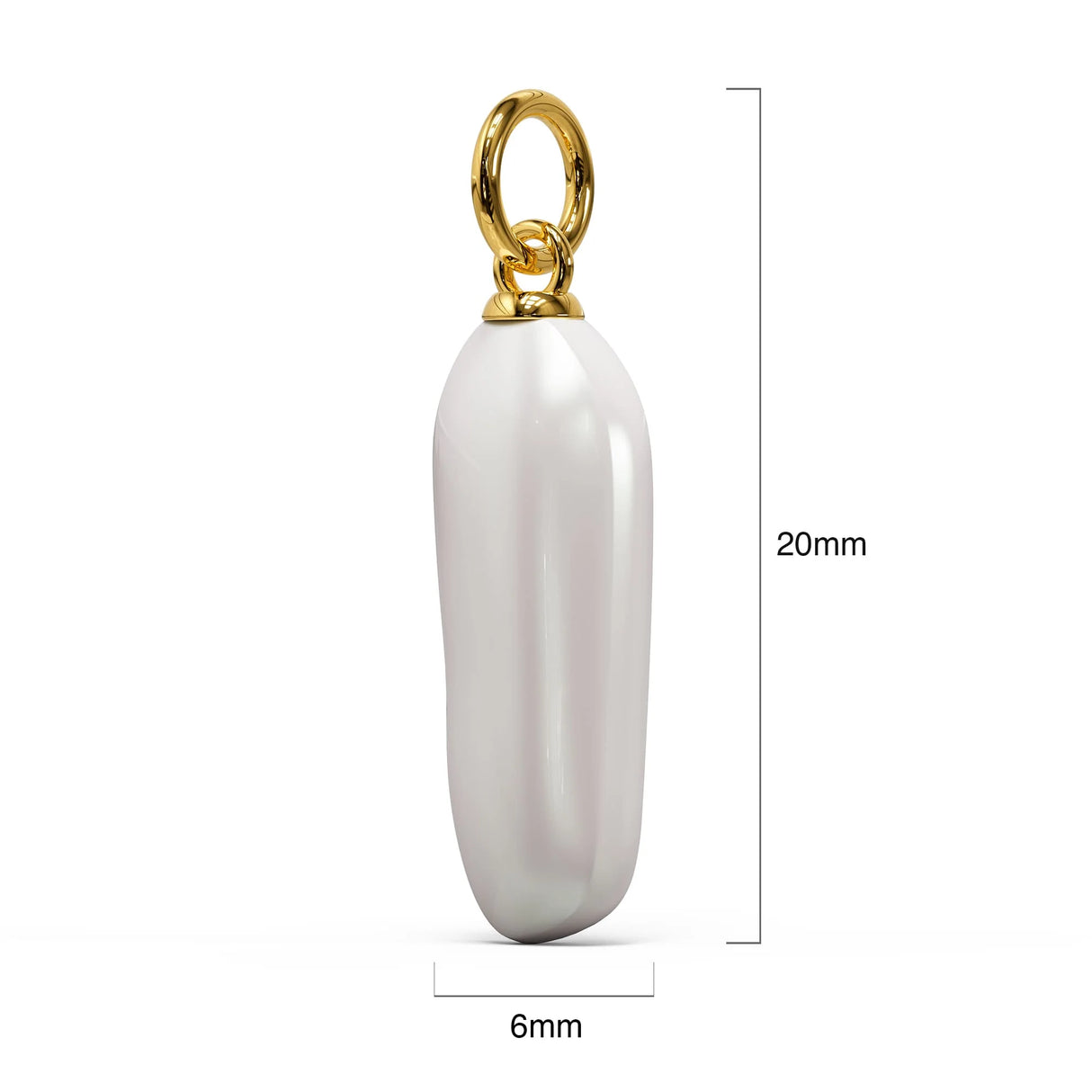 Bullion Gold Pearl Trio Gold Clasp Charm Necklace