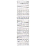Oasis 453 White Blue Runner Rug