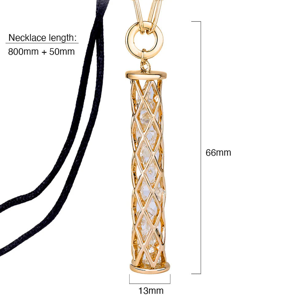 Krystal Couture Krystal Hour Glass Long Necklace Embellished with SWAROVSKI Crystals