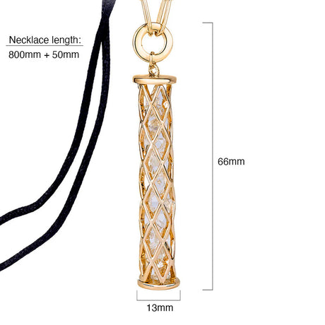 Krystal Couture Krystal Hour Glass Long Necklace Embellished with SWAROVSKI Crystals