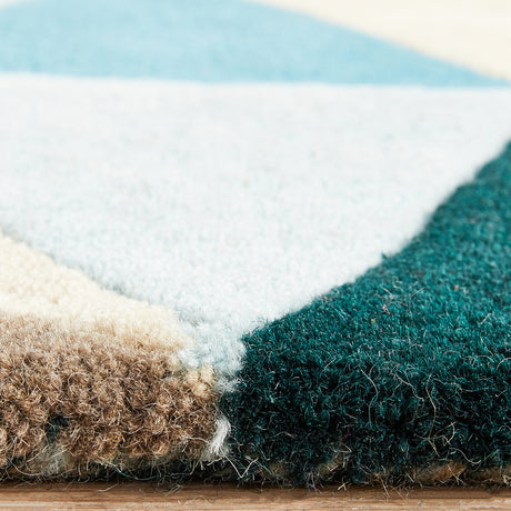 Matrix 901 Turquoise Runner Rug