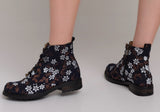 Bosccolo Womens Boots - Brown White Flower