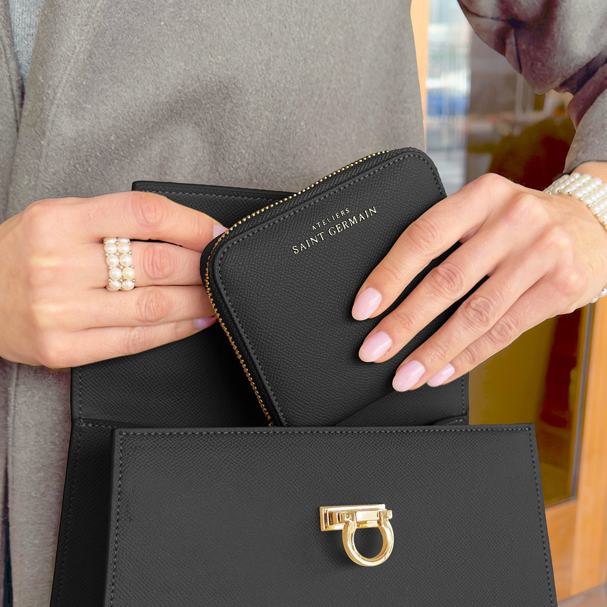 EZE - Money bag - Card Holder - BLACK