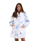 Royal Comfort Snug Hoodie - White Blue