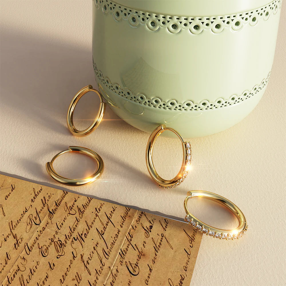 Bullion Gold Circle Gold Dangle Hoop Earrings
