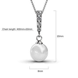 Krystal Couture Lustrous Pendant Necklace Embellished with Swarovski Crystals