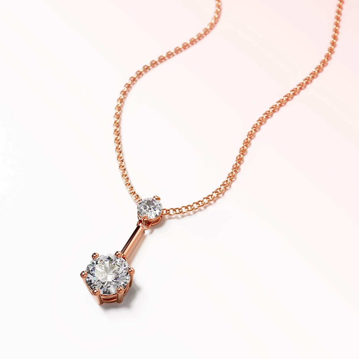 Krystal Couture Divine Crystal Long Pendant Necklace in Rose Gold Embellished with Crystals from SWAROVSKI