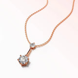 Krystal Couture Divine Crystal Long Pendant Necklace in Rose Gold Embellished with Crystals from SWAROVSKI