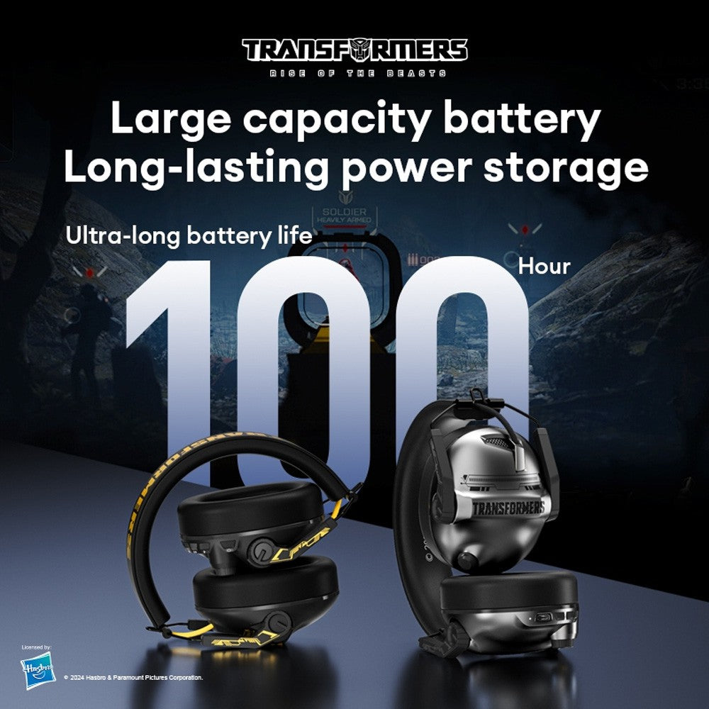 Transformers Wireless Bluetooth Gaming Headset TF-G03 4.2V 1200mAh Rechargeable - Silver Grey
