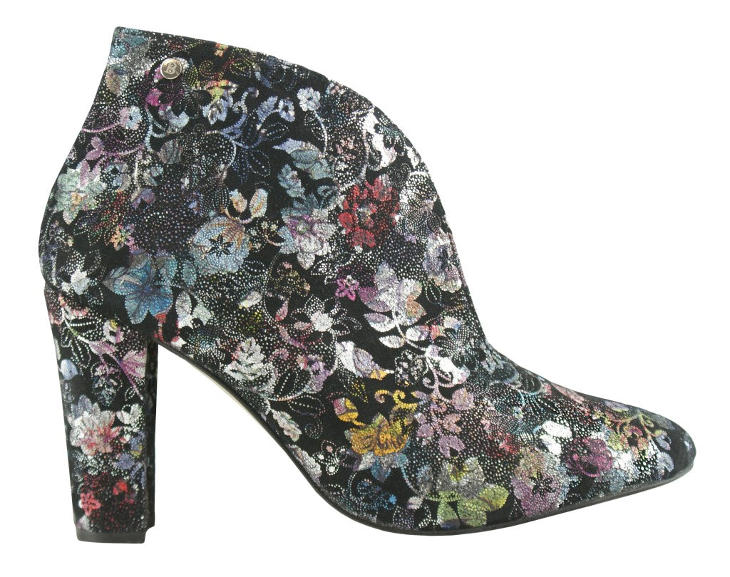Bosccolo Womens Boots - Flowers On Black