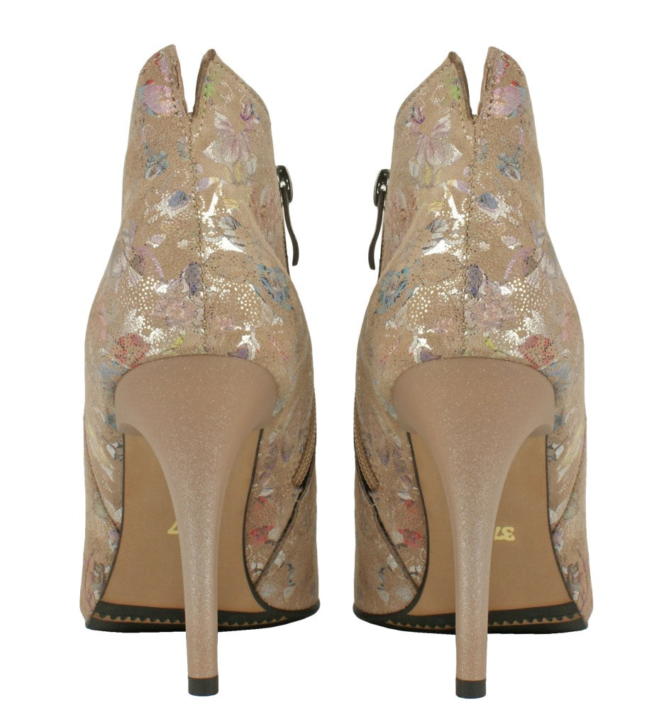 Bosccolo Womens Boots - Flowers On Beige