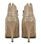 Bosccolo Womens Boots - Flowers On Beige