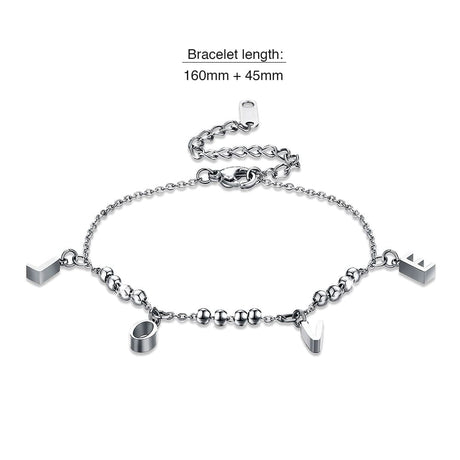 Bullion Gold Love Charm Bracelet