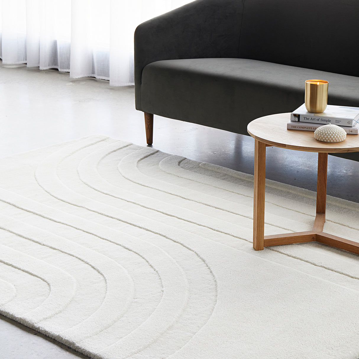 Summit Trail White Rug