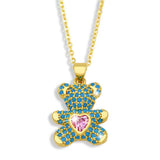 Bullion Gold Love Stories Little Bear Pendant Necklace