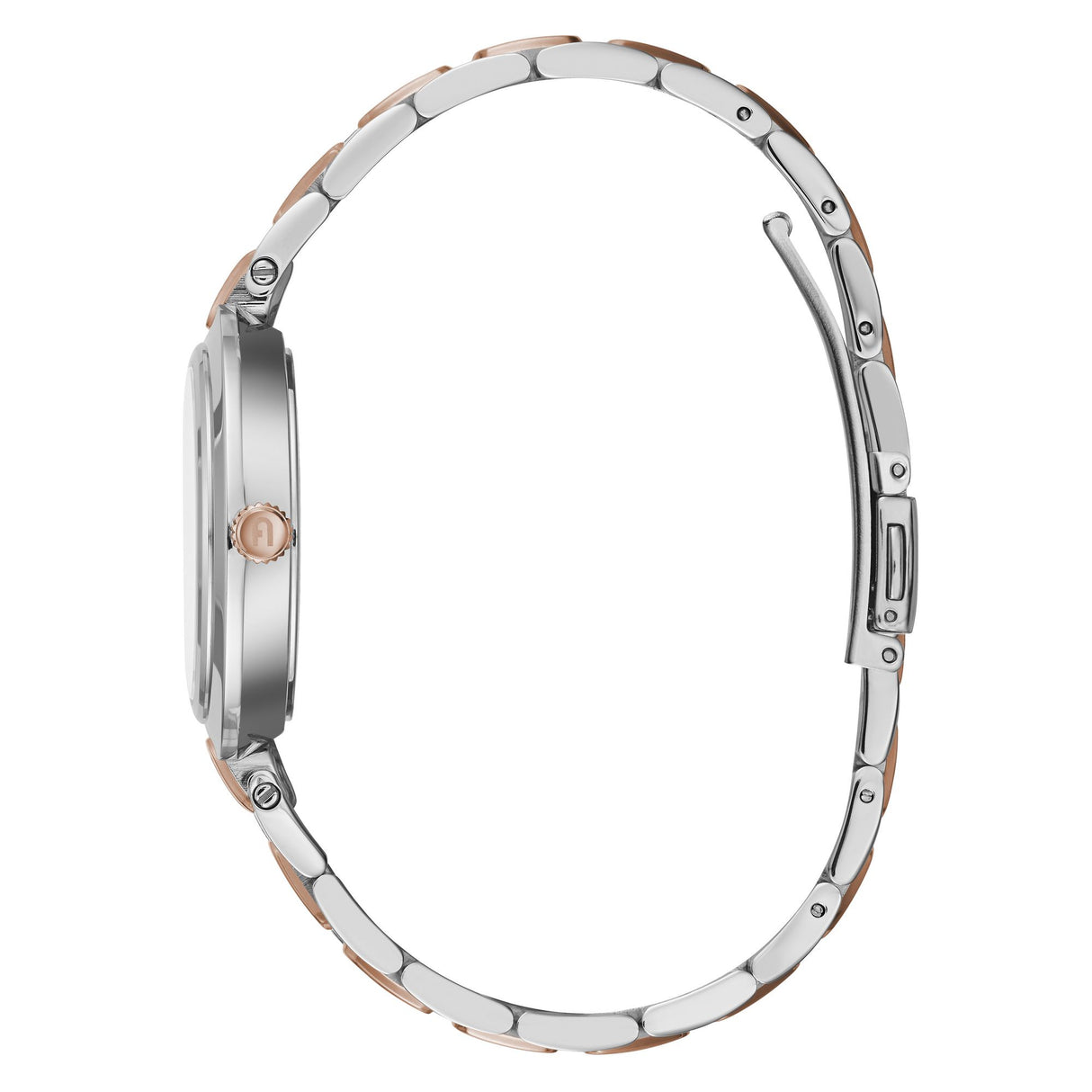 Furla Logo Links Silver Tone