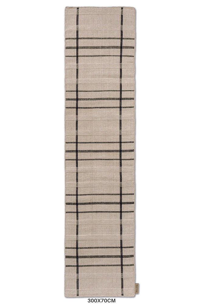Brink & Campman Zona Charcoal Line 497605 Runner Outdoor Rug