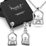 Boxed Cutie Star Necklace And Earrings Set Embellished with SWAROVSKI® Crystals