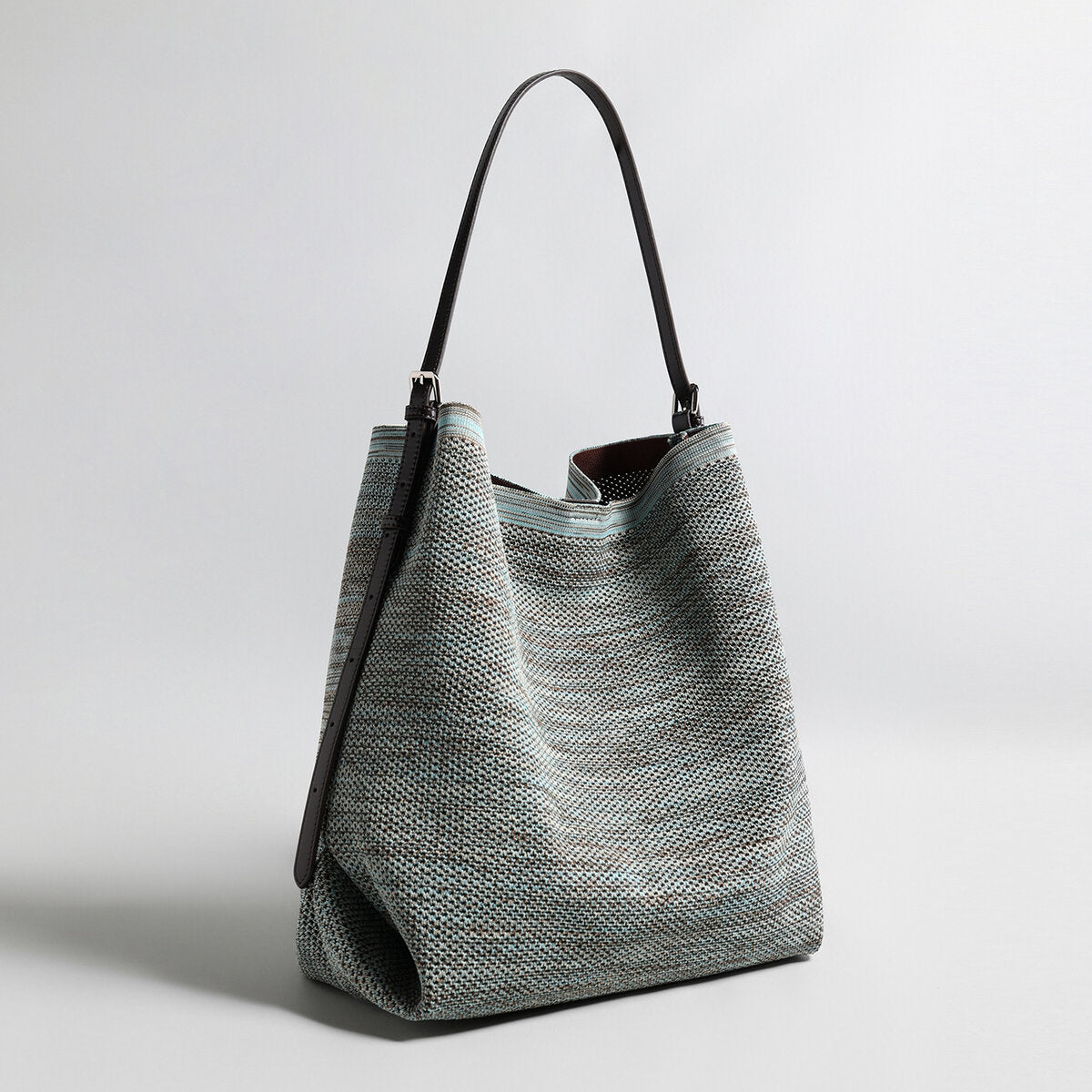 Woven Textile Hobo Shoulder Bag - Sage