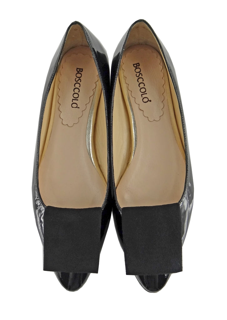 Bosccolo Womens Ballerina Lacquered Pillow - Black