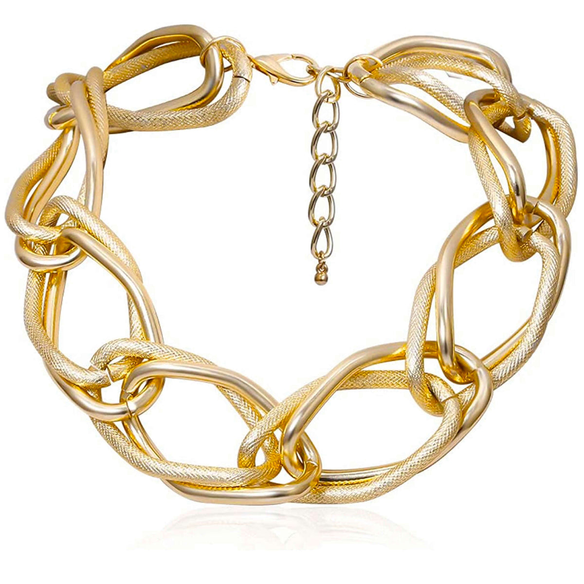 Liv Oliver 18K Gold Statement Chunky Necklace