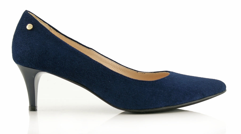 Bosccolo Womens Spike Heels Suede 200 - Navy Blue Suede