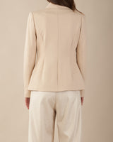 Amelius Nahla Panelled Blazer - Beige