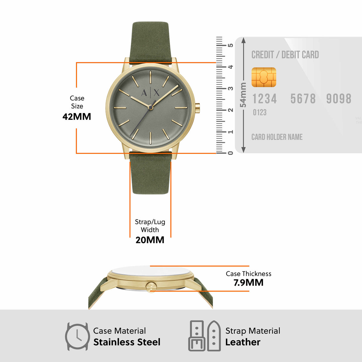 Armani Exchange Green Watch