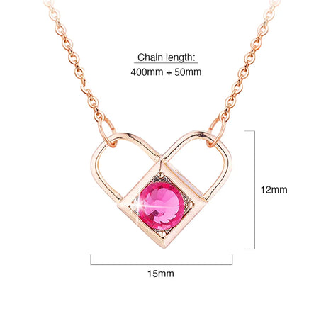 Boxed Celeste Heart Necklace and Earrings Set Embellished with SWAROVSKI® crystals
