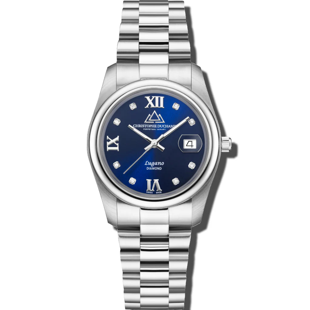Christophe Duchamp Lugano - Blue Dial & 316L Stainless Steel Strap