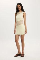 Cotton On Women's Sloane Lace Mini Dress - Vanilla Glow