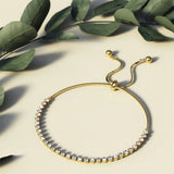 Krystal Couture Tia Gleam Pull-Tie Tennis Bracelet