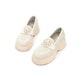 Paris Tweed Platform Loafers - Ivory
