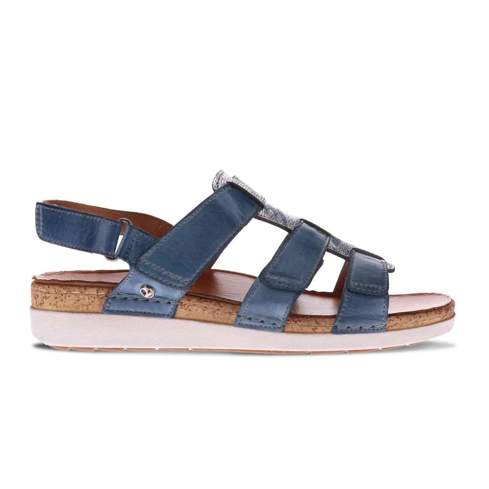 Revere Santorini Gladiator Sandal - Denim