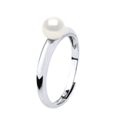 Simple Bangle Ring - Natural White - Ring adjustable from Size 48 to Size 62 - French Size