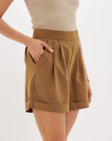 Amelius Haspen Pleated Short - Camel
