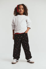 Cotton On Kids Girls Charlie Barrel Leg Pant - Black Floral