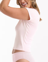 Ambra Refined Round Neck Tee - Shell