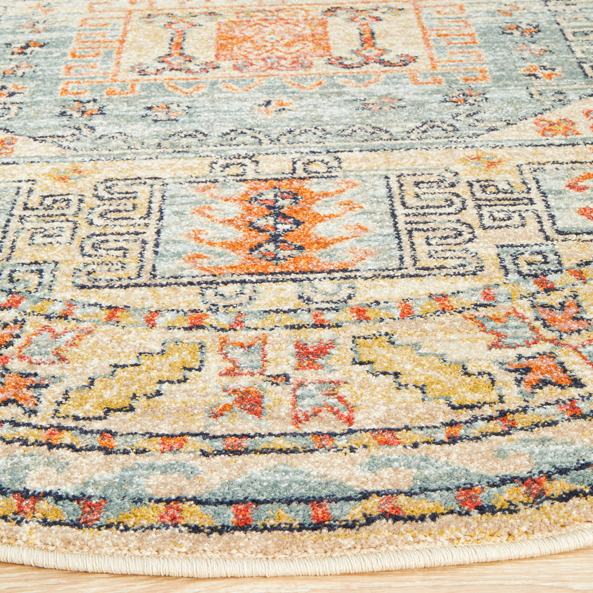 Legacy 859 Sky Blue Round Rug
