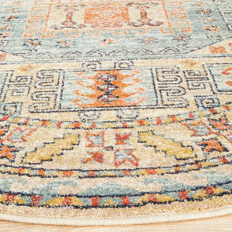 Legacy 859 Sky Blue Round Rug