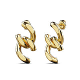 Bullion Gold Gilded Glamour Earrings in Gold