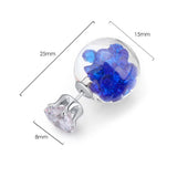 Bullion Gold Stardust Bubble Earrings Blue