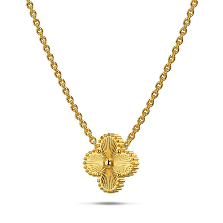 Bullion Gold Golden Clover Necklace